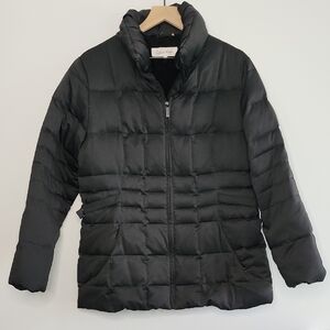 Calvin Klein Quilted Duck Down Black Jacket Size Large